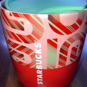 FINAL DROP 🔥 NWT Starbucks Candy Cane Ceramic Hot Cup Travel Holiday